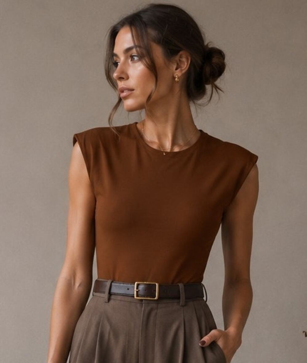 REORIA High Neck Sleeveless Bodysuit Womens M Fall Stretch Layering Minimalist